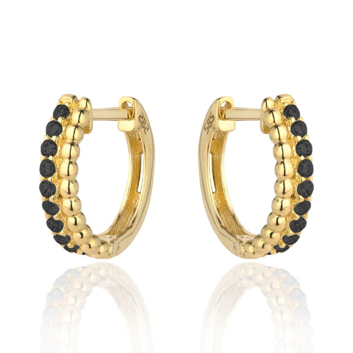 Cercei Aur 14k cu Zirconii Negre