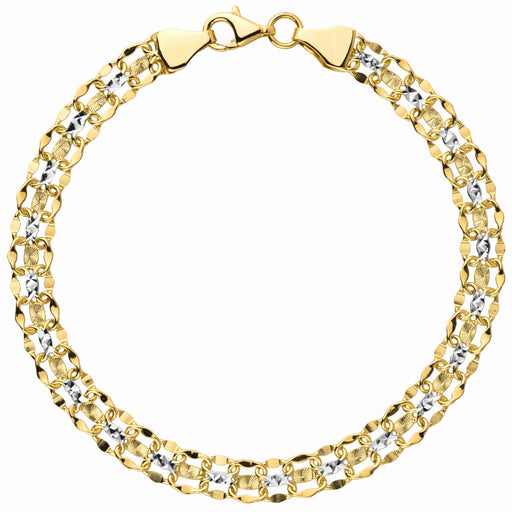 Bratara din aur din colectia "PIATTO" in doua culori de aur