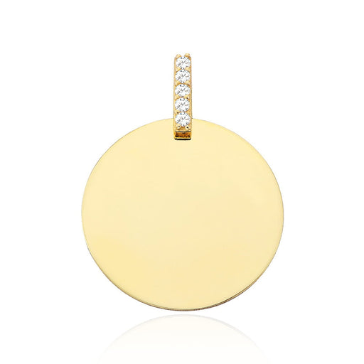 Pandantiv Cerc cu Zirconi - Aur 14k