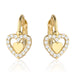 Cercei cu Inimoare si Zirconi din Aur 14k