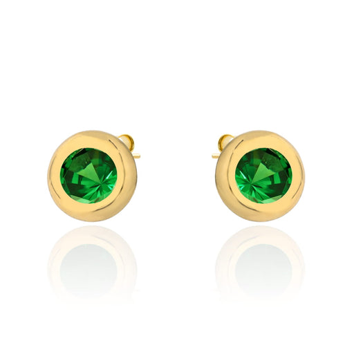 Cercei Aur 14k cu Zirconii Verzi