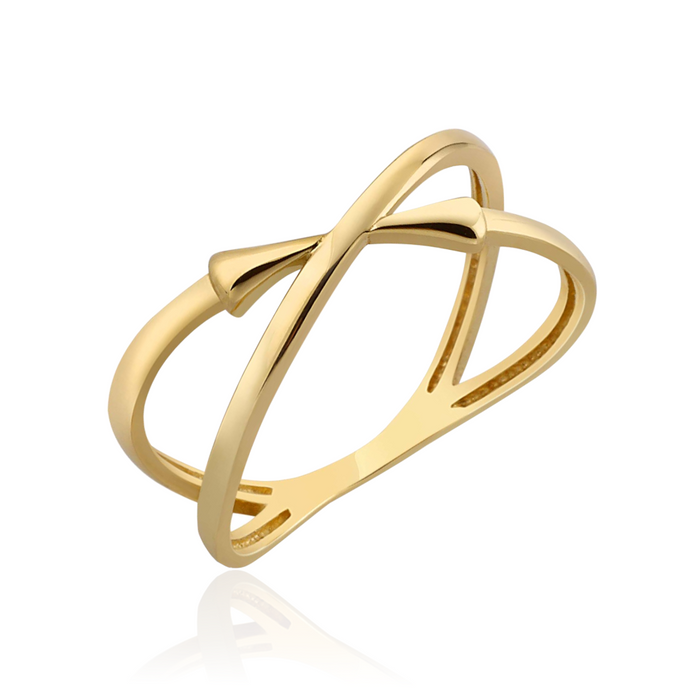 Inel Aur 14k cu Model "X"