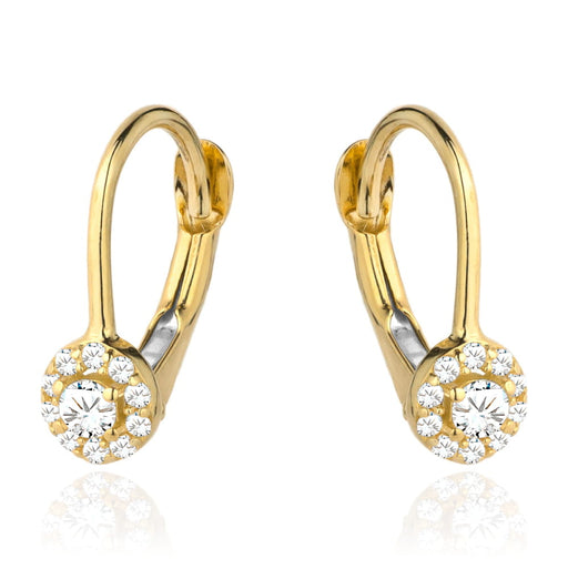 Cercei Aur 14k cu Zirconii Albe