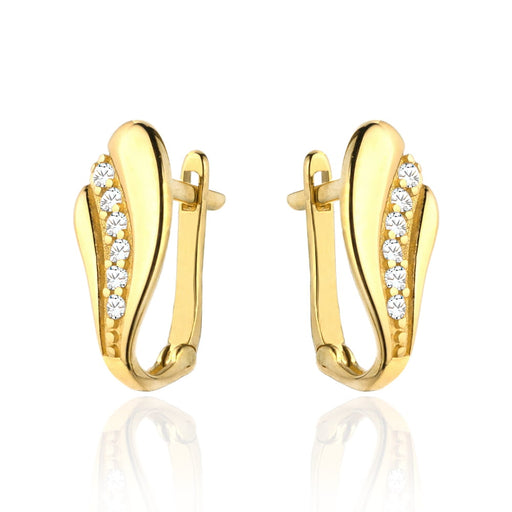 Cercei Aur 14k cu Zirconii Albe