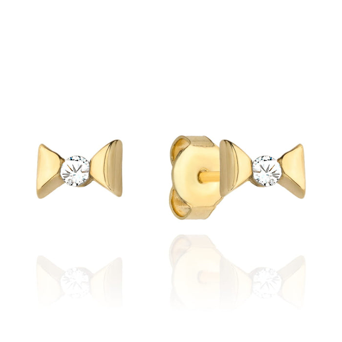 Cercei Aur 14k cu Fundita si Zirconiu