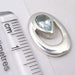 Cercei Argint 925 cu Topaz Albastru 1.5 cm lungime