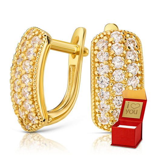 Cercei Aur 8K Cu Pietre Prețioase - Eleganță Atemporală