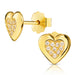 Cercei Aur 8K Inimioare cu Știft