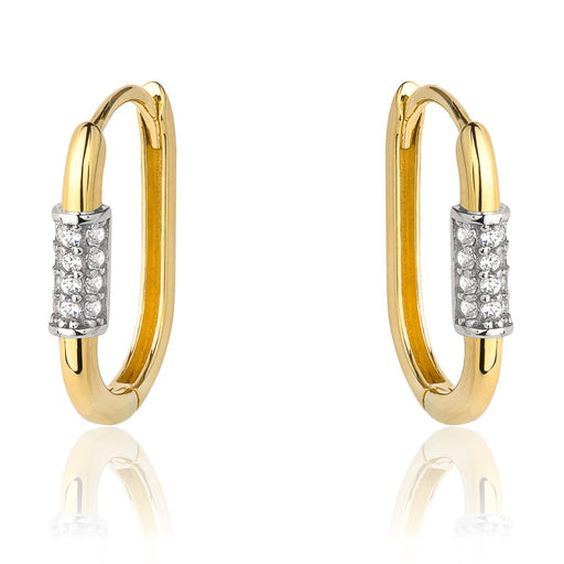 Cercei Aur 14k cu Zirconii Albe