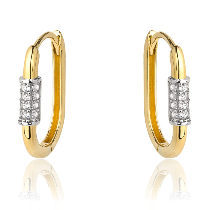 Cercei Aur 14k cu Zirconii Albe