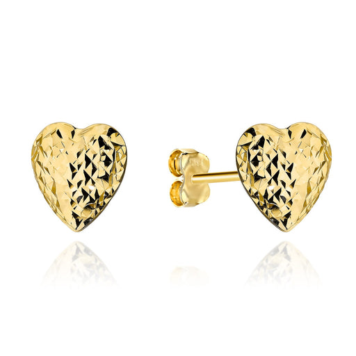 Cercei Aur 14k cu Inimioare Ajurate