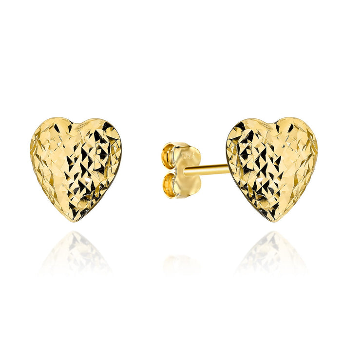 Cercei Aur 14k cu Inimioare Ajurate