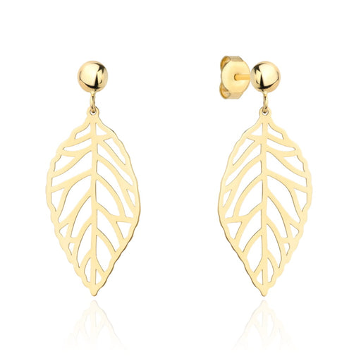 Cercei cu frunze de aur