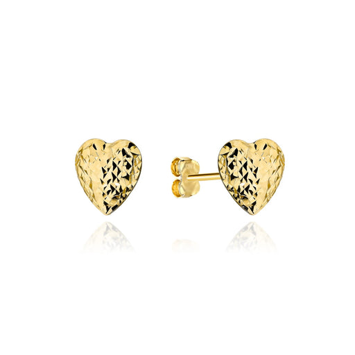 Cercei Aur 14K Inimioare Delicate, Super Ușoare