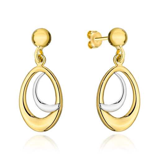 Cercei Aur 14k cu Banuti Ovali