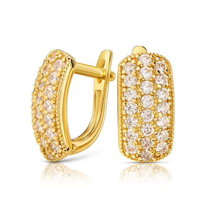 Cercei Aur 8K Cu Pietre Prețioase - Eleganță Atemporală