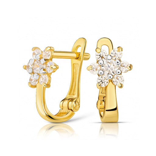 Cercei Flori Aur 8K cu Zirconiu - Eleganță Delicată