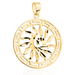 Pandantiv Soare din Aur 14 k cu Model Grecesc