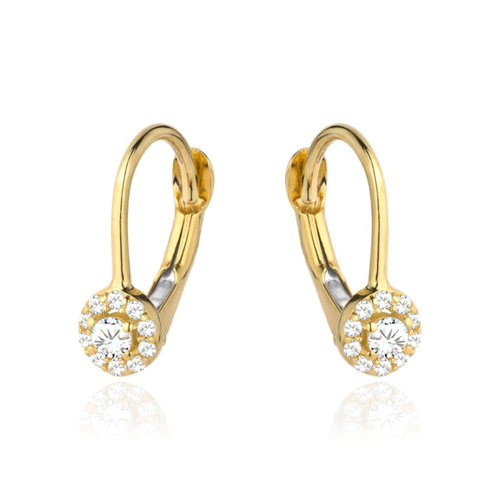 Cercei Aur 14k cu Zirconii Albe