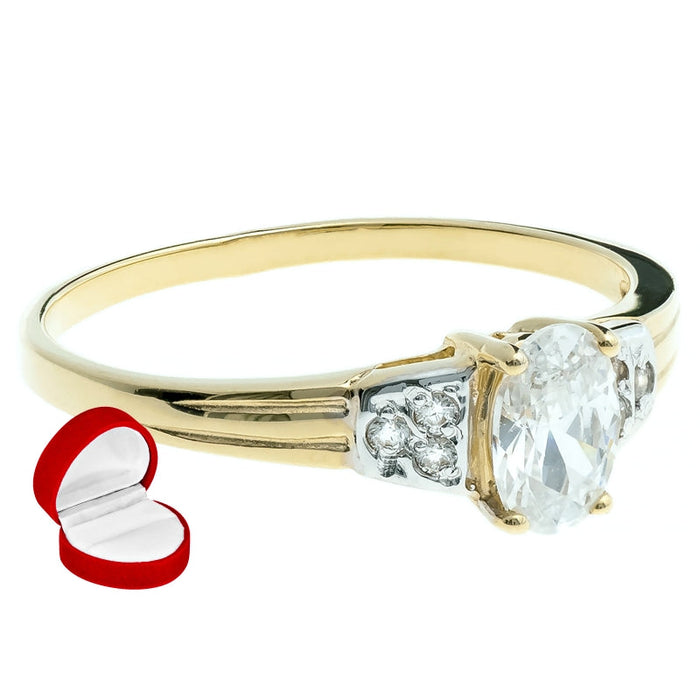 Inel Elegant Aur 8K cu Zirconii