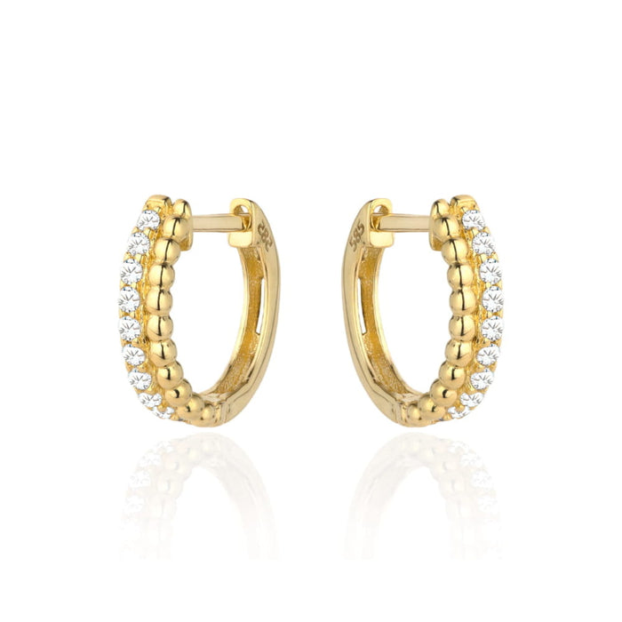 Cercei Aur 14k cu Zirconii si Bilute