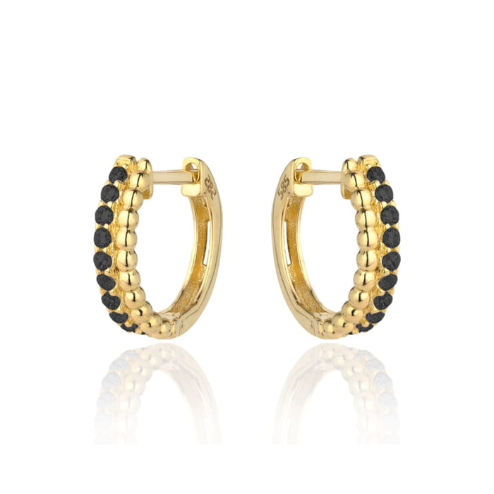 Cercei Aur 14k cu Zirconii Negre