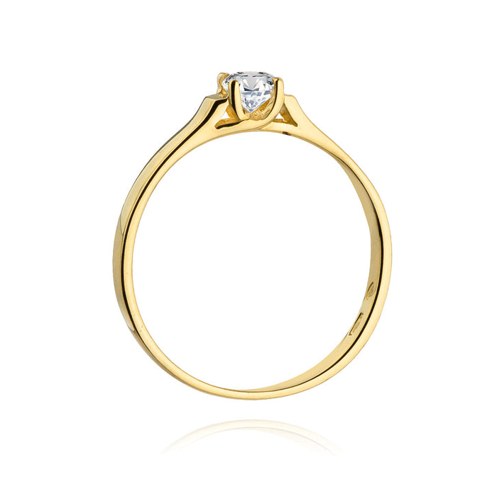 Inel Aur 14K cu Diamant Natural 0.18 ct
