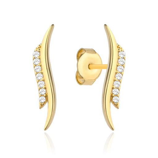 Cercei Aur 14k cu Zirconii Albe