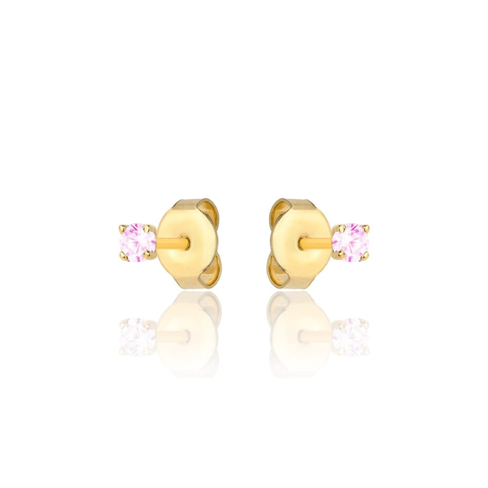 Cercei Aur 14k cu Zirconii Roz Deschis