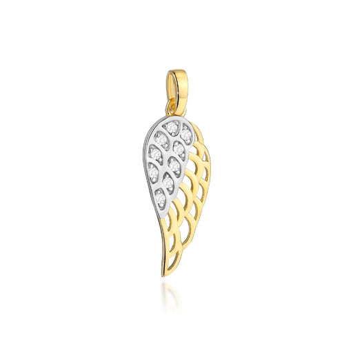 Pandantiv Aur 14k cu Aripa si Zirconii Albe