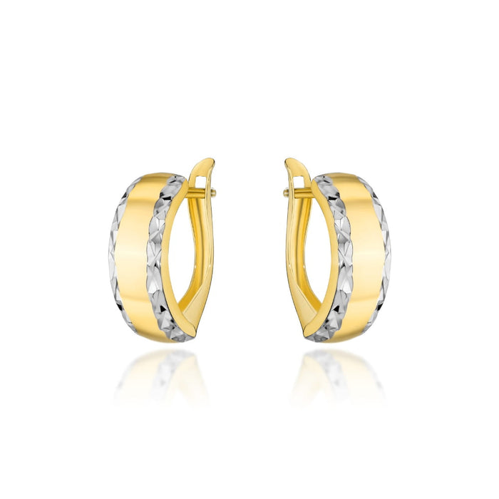 Cercei Aur 14k cu Creole si Model Neted