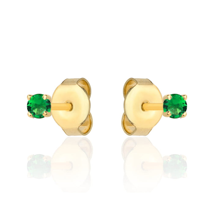 Cercei Aur 14k cu Zirconii Verzi