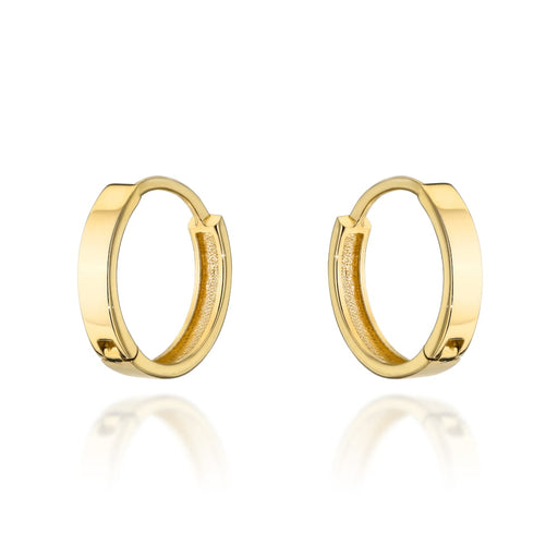 Cercei cerc neted de aur pe creole