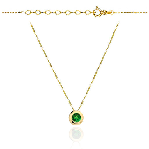 Colier cu Cristal Verde- Aur 14k