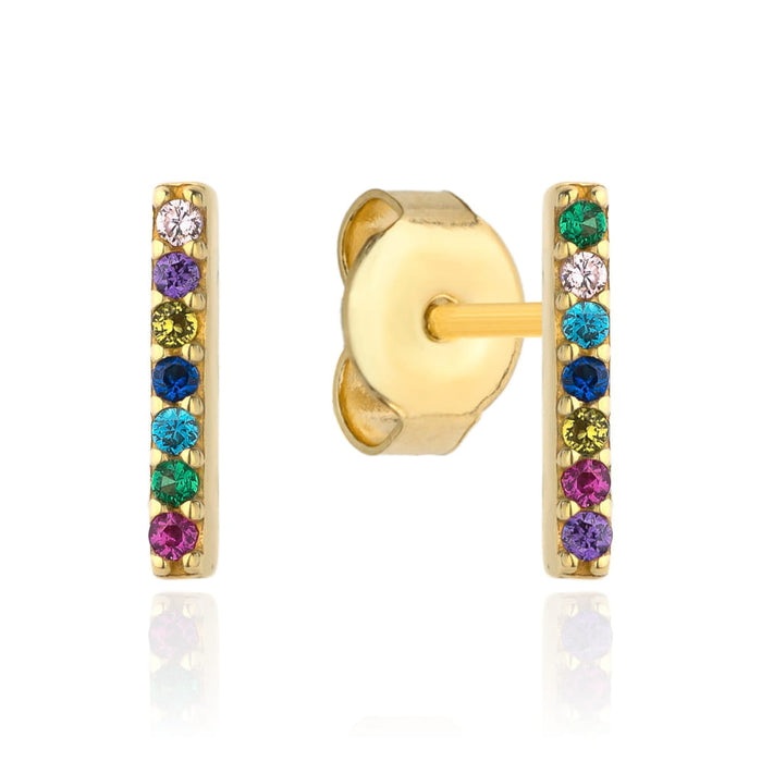 Cercei Aur 14k cu Cristale Multicolore