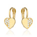 Cercei Aur 14k cu Inimioare si Zirconii