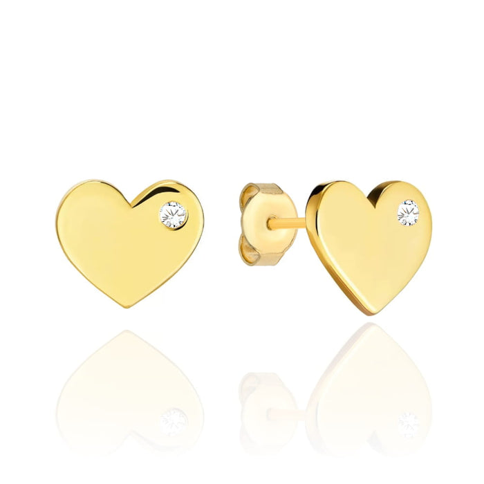 Cercei  Inimoara din Aur 14k cu Zirconi