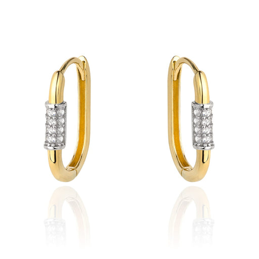 Cercei Aur 14k cu Zirconii Albe