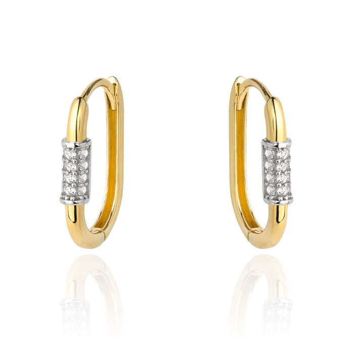 Cercei Aur 14k cu Zirconii Albe