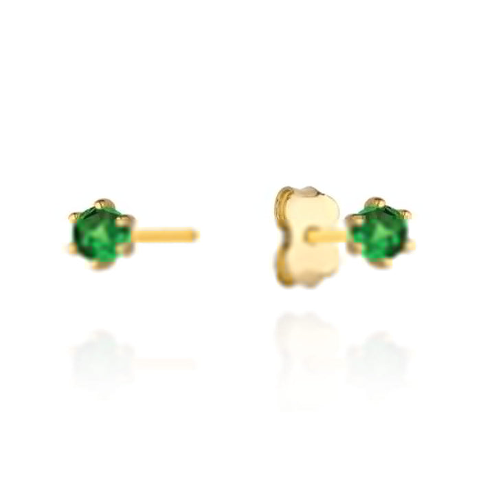 Cercei Aur 14k cu Zirconii Verzi