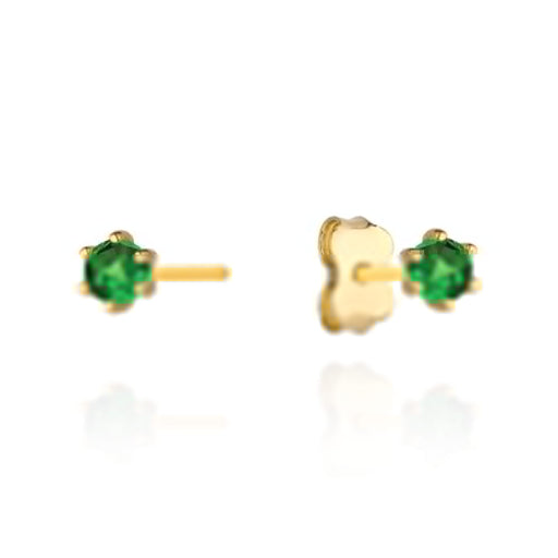 Cercei Aur 14k cu Zirconii Verzi