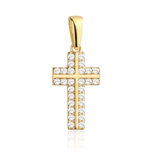 Pandantiv Aur 14k cu Cruce si Zirconii