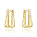 Cercei Aur 14k cu Zirconii Albe si Model Ajurat