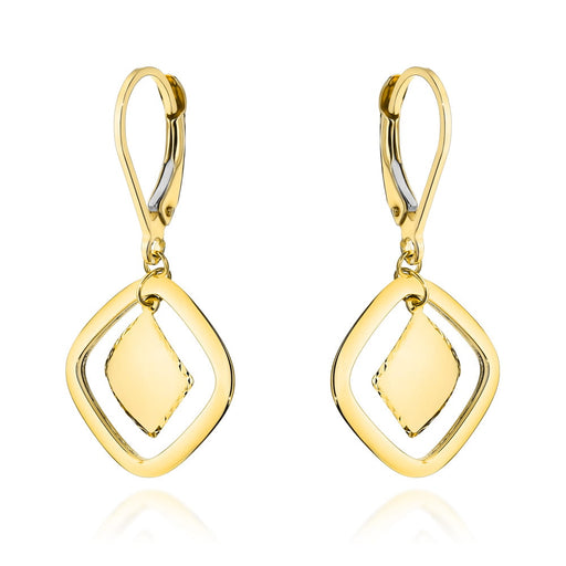 Cercei Aur 14k cu Model Romburi