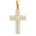 Pandantiv Aur 14k cu Cruce si Zirconii Albe