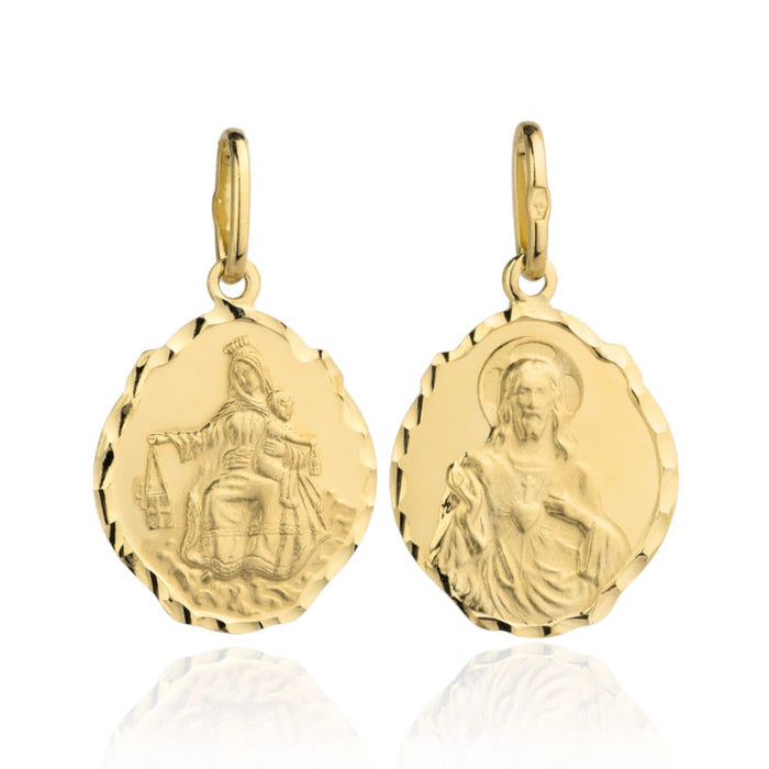 Pandantiv Aur 14k cu Fecioara Maria si Iisus