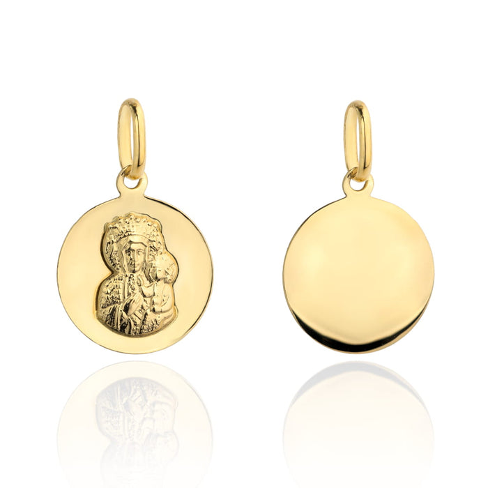 Medalion Aur 14k cu Fecioara Maria si Iisus