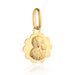 Medalion Floare Aur 14k cu Maica Sfanta si Iisus