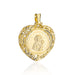 Pandantiv Inima cu Maica Domnului - Aur 14k