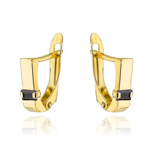 Cercei Aur 14k cu Zirconii Negre